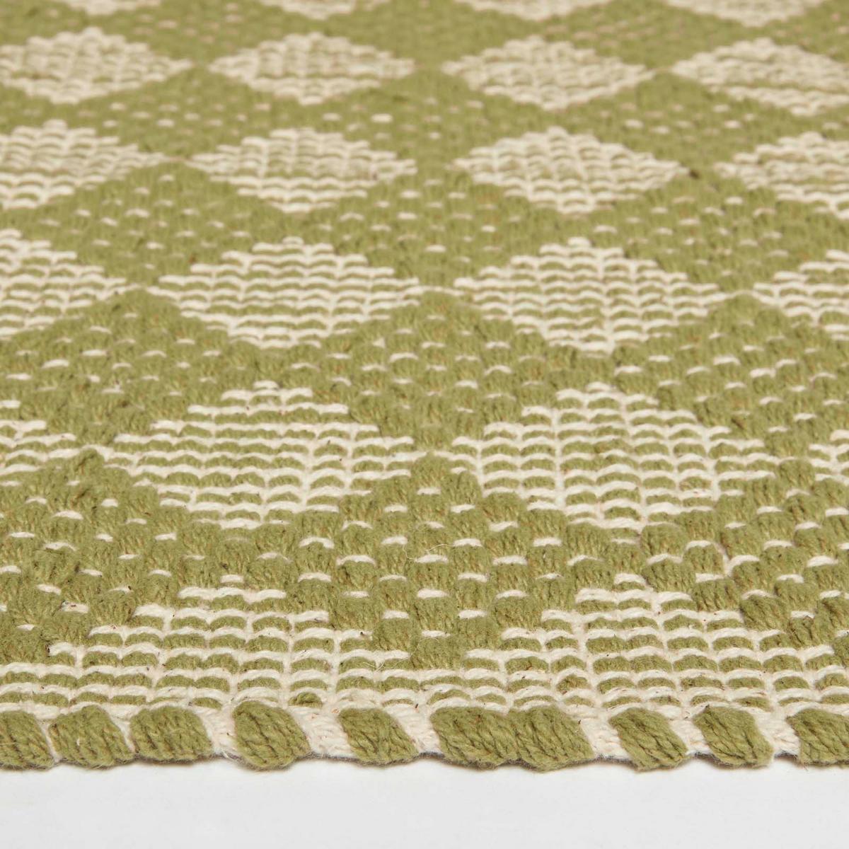 HANDWEBTEPPICH Lima geometrisch gemustert 90/150 cm - Grün, Textil (90/150cm) - Homescapes