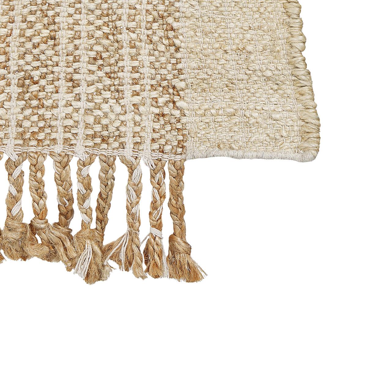 TEPPICH geflochten Ortaoba 200/140 cm - Beige, Naturmaterialien (140/200cm) - Beliani