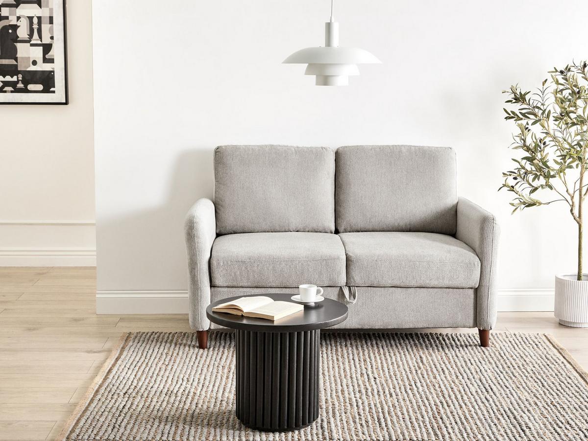 2-SITZER-SOFA Stoff Grau Mare - Grau, Textil (143/88/77cm) - Beliani
