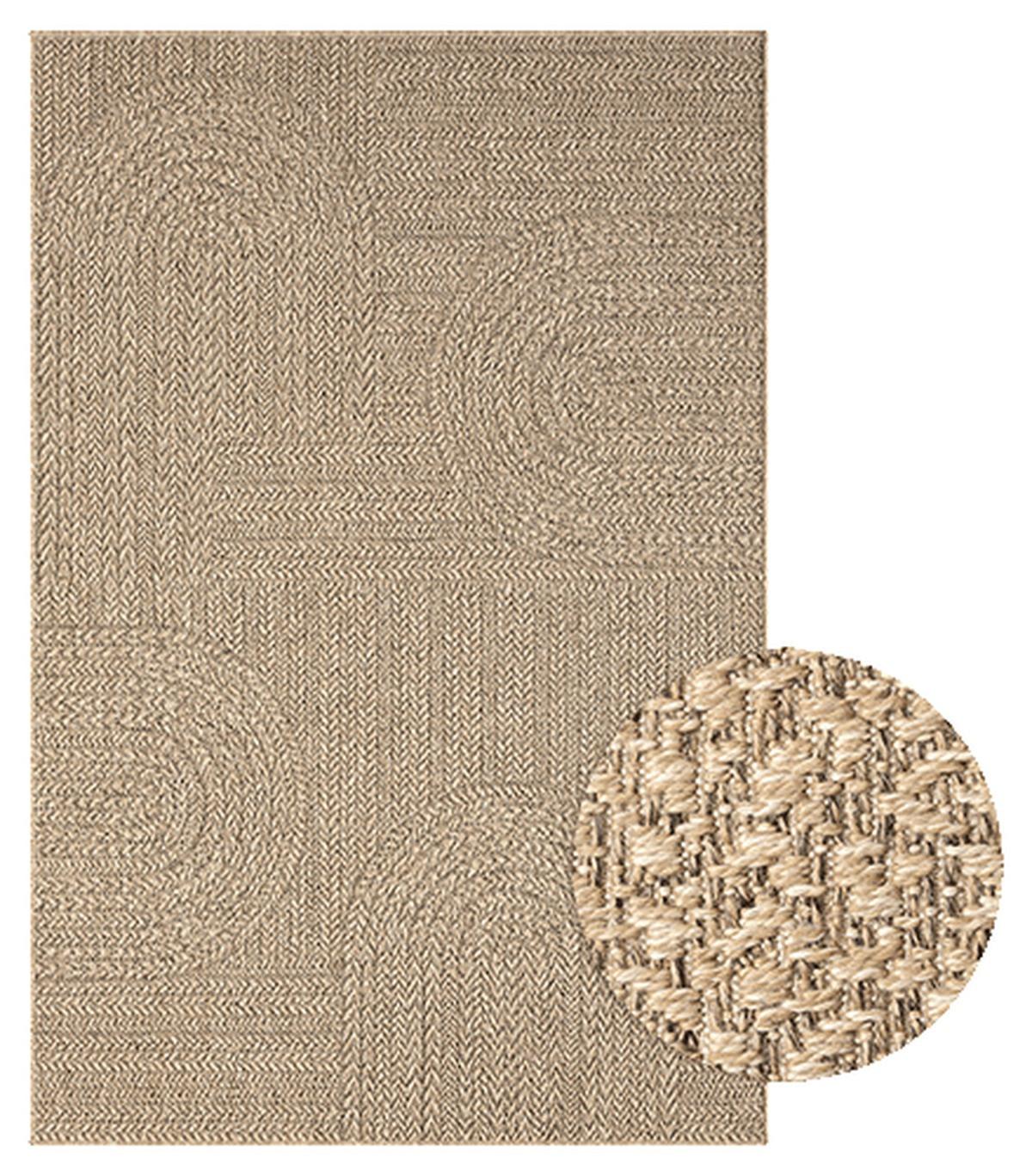 TEPPICHLÄUFER Geometrisch CORDEV Polypropylen Natur 80 x 250 cm - Beige, Textil (80/250cm) - KADIMA DESIGN