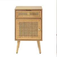 NACHTTISCH mit natürlichem Rattangeflecht - Apfelbaumfarben, Holzwerkstoff (36.5/71/42cm) - Calicosy