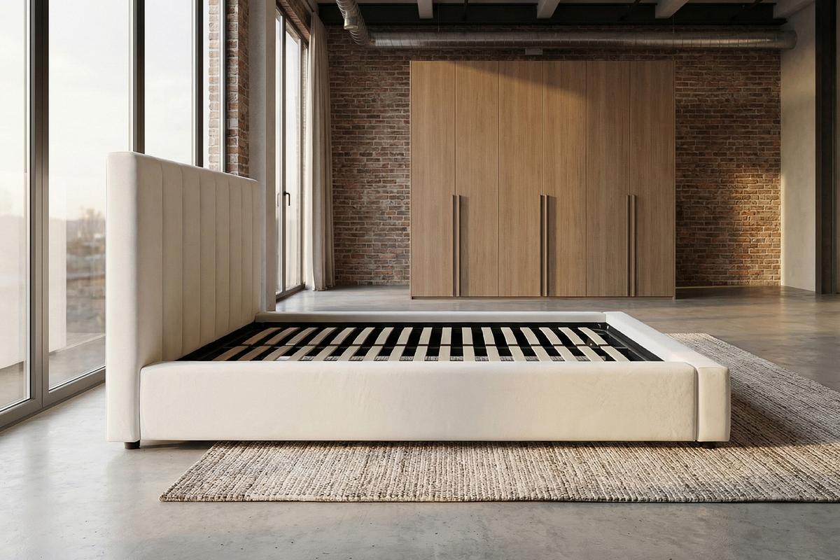POLSTERBETT CATTURA Cremeweiß Velvet - Creme/Weiß, Textil (140/200cm) - KAWOLA