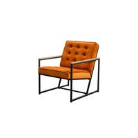 POLSTERSESSEL ARLY Orange Velvet - Cognac/Schwarz, Textil (63/80/80cm) - KAWOLA