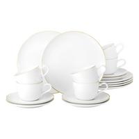 KAFFEESERVICE Liberty Goldrand weiß-gold 18-tlg. - Goldfarben/Weiß, Keramik (24/18.1/43cm) - Seltmann Weiden