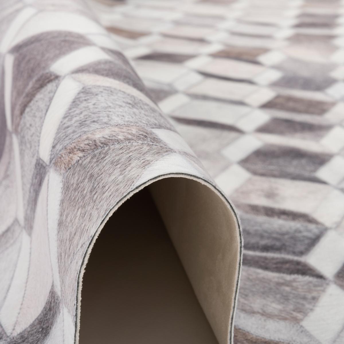 KUNSTFASER PATCHWORK TIERFELL 3D OPTIK - Beige/Grau, Textil (80/150cm) - Pergamon