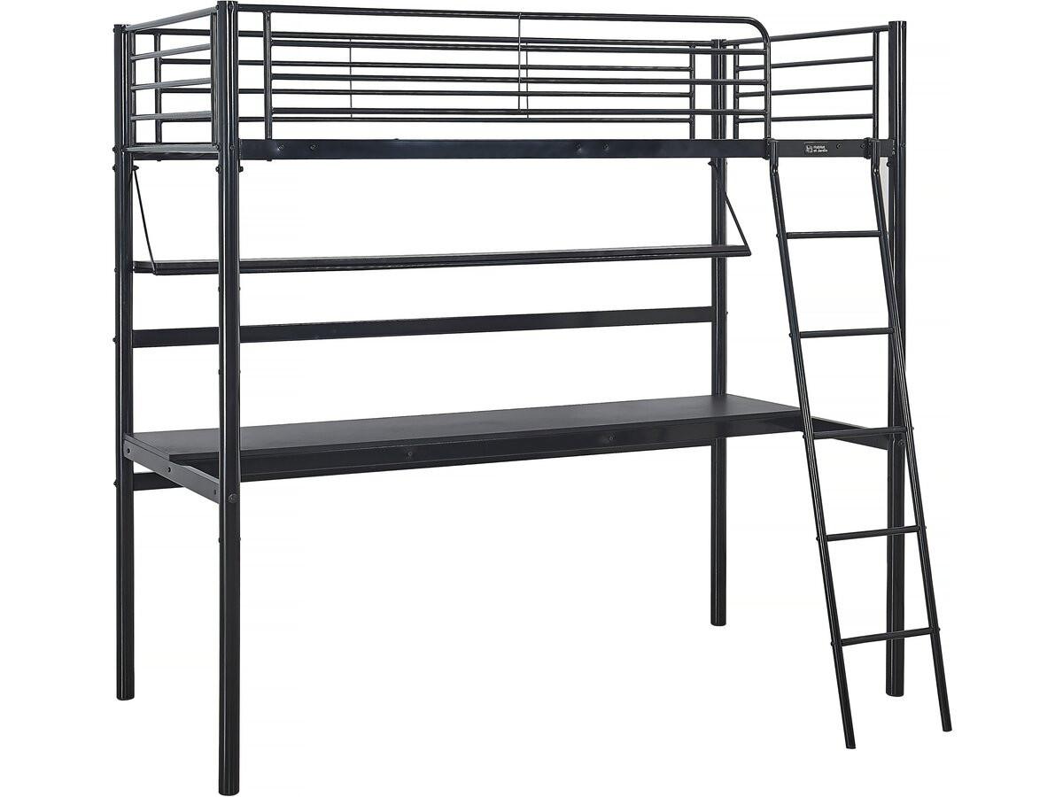 ETAGENBETT alona Schwarz - Schwarz, Metall (190/90cm) - Habitat Garten