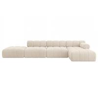 ECKSOFA modulares Sofa Lizur-L2 - 380x160x70 cm Beige Cord - Beige, Holzwerkstoff/Textil (380/160cm) - ALTDECOR