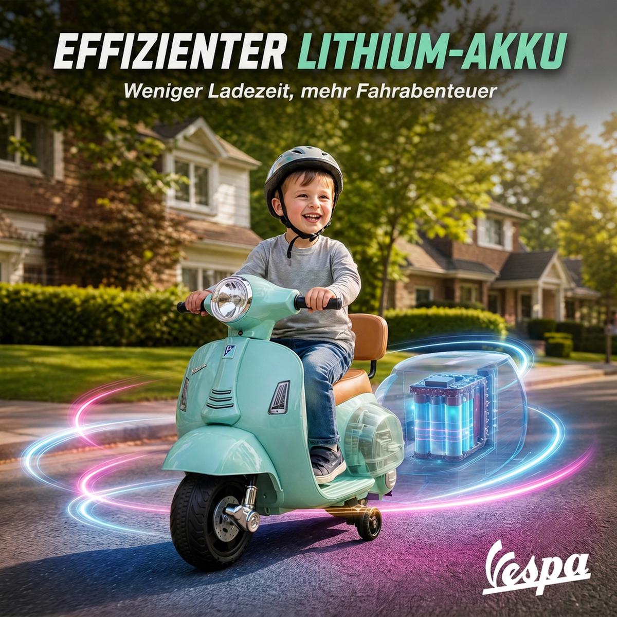 KINDERMOTORRAD Kunststoff Stahl Grün - Grün, Kunststoff (66.5/38/52cm) - AIYAPLAY