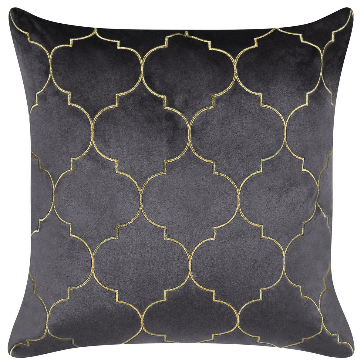 DEKOKISSEN 2er-Set Grau 45/45 cm Alyssum - Grau, Textil (45/45cm) - Beliani