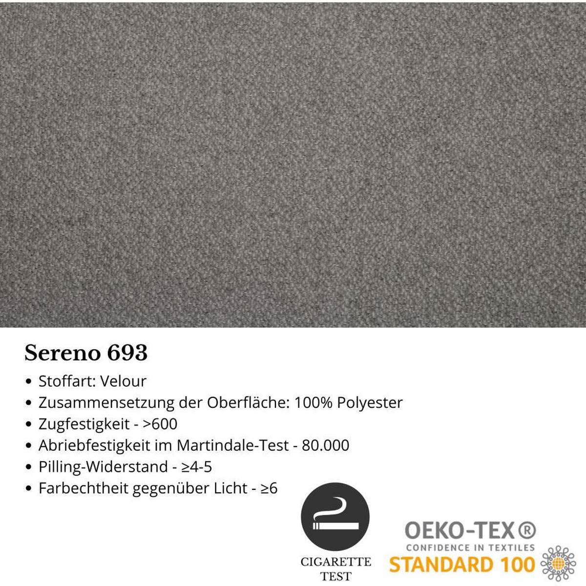 ECKSOFA Parma ohne Schlaffunktion hellgrau rechts - Hellgrau/Schwarz, Textil (314/224cm) - Beautysofa