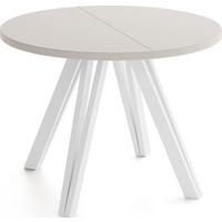 ESSTISCH Ravero runder ausziehbarer, Kaschmir 100-180/100/77 cm - Kaschmir/Beige, Holz/Holzwerkstoff (100/180/76.5cm) - WFL GROUP