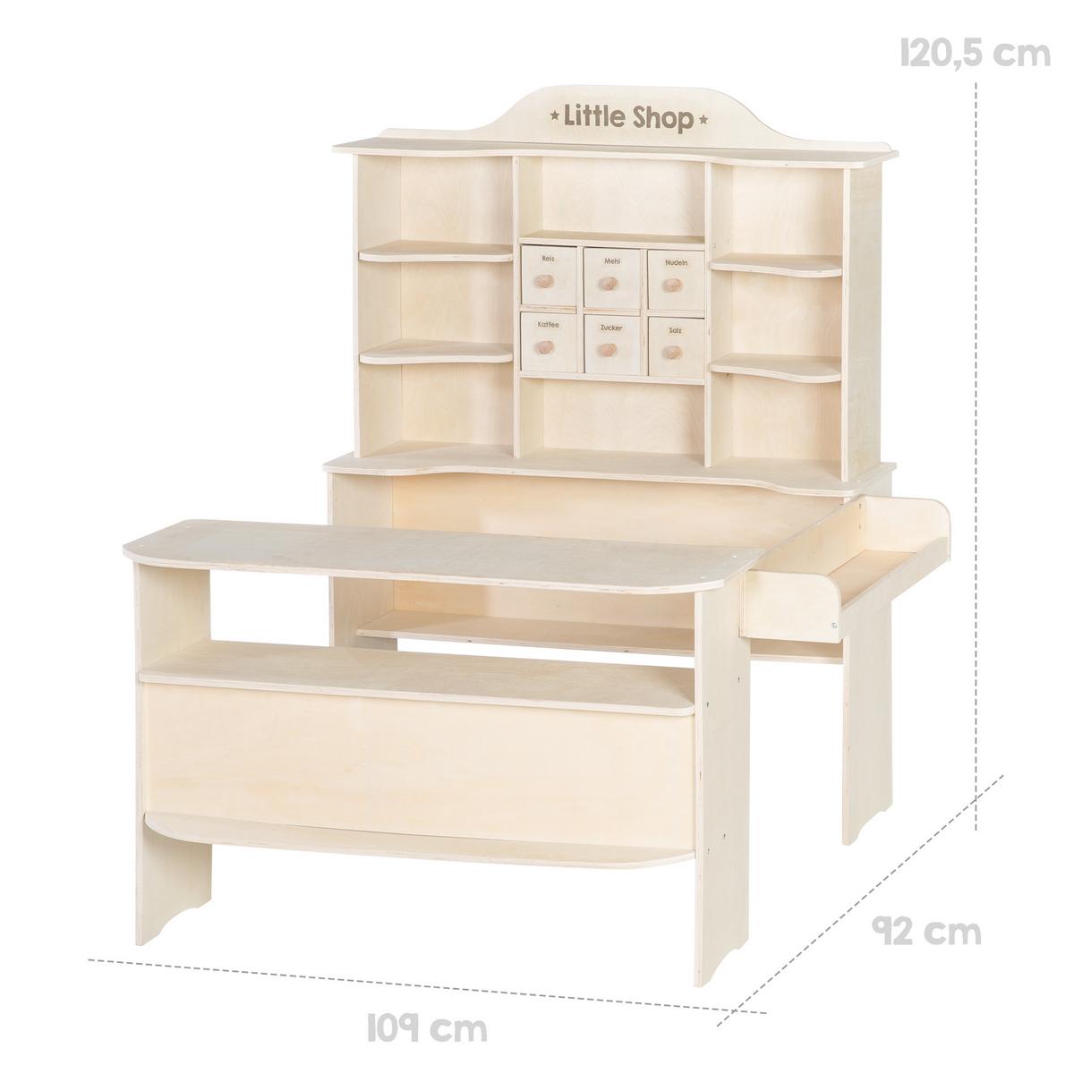 VERKAUFSSTAND inkl. Zubehör - Naturfarben, Holzwerkstoff (109/120/92cm) - Roba