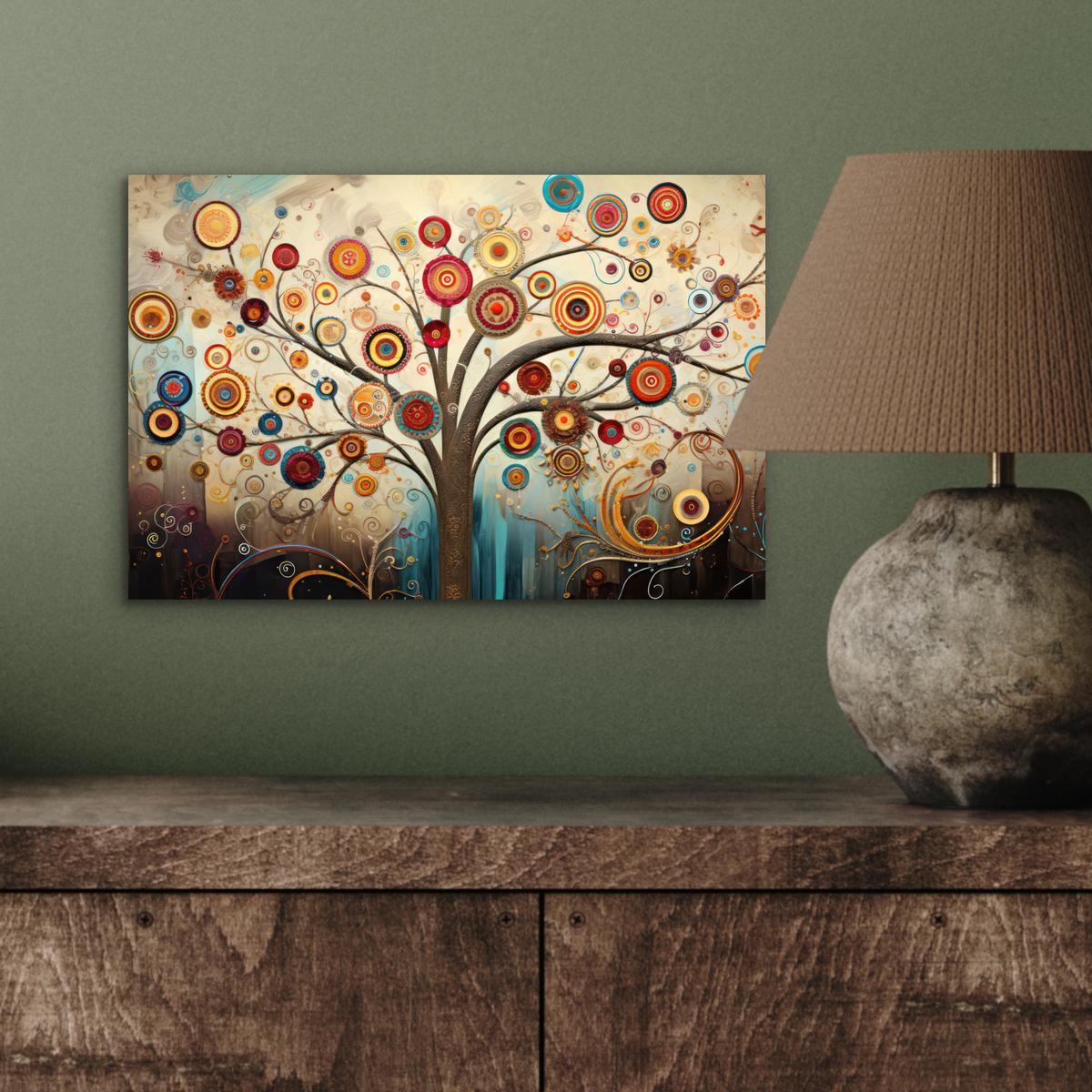 METALLBILD Baum - Baum des Lebens - Farbe 30x20 cm - Braun, Metall (30/20cm) - MuchoWow