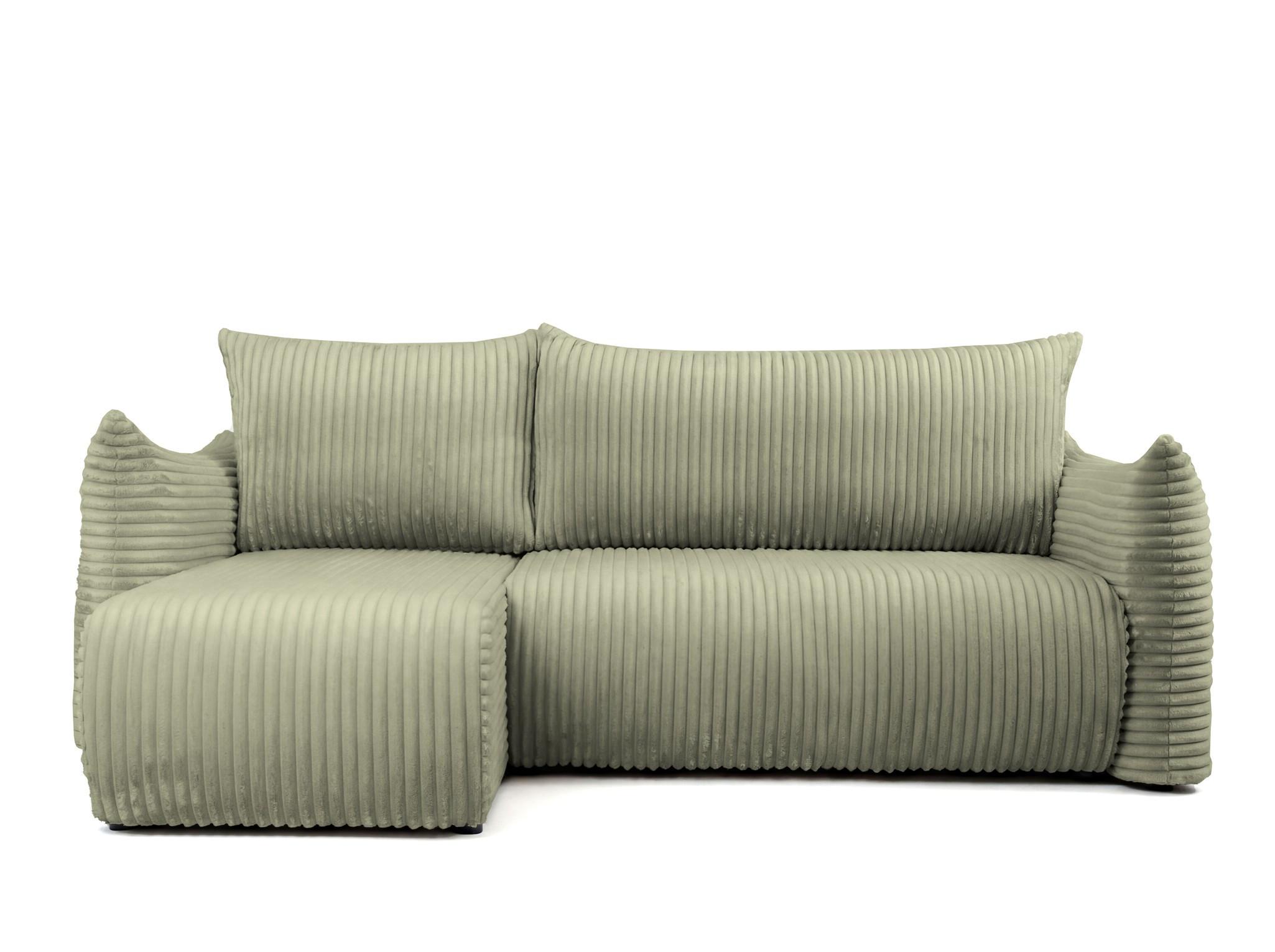 ECKSOFA Mailand Xs Mit Schlaffunktion - Olivgrün, Holzwerkstoff/Textil (154/226cm) - Fun Möbel