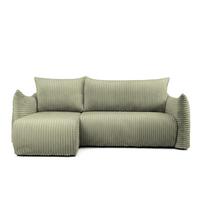 ECKSOFA Mailand Xs Mit Schlaffunktion - Olivgrün, Holzwerkstoff/Textil (154/226cm) - Fun Möbel