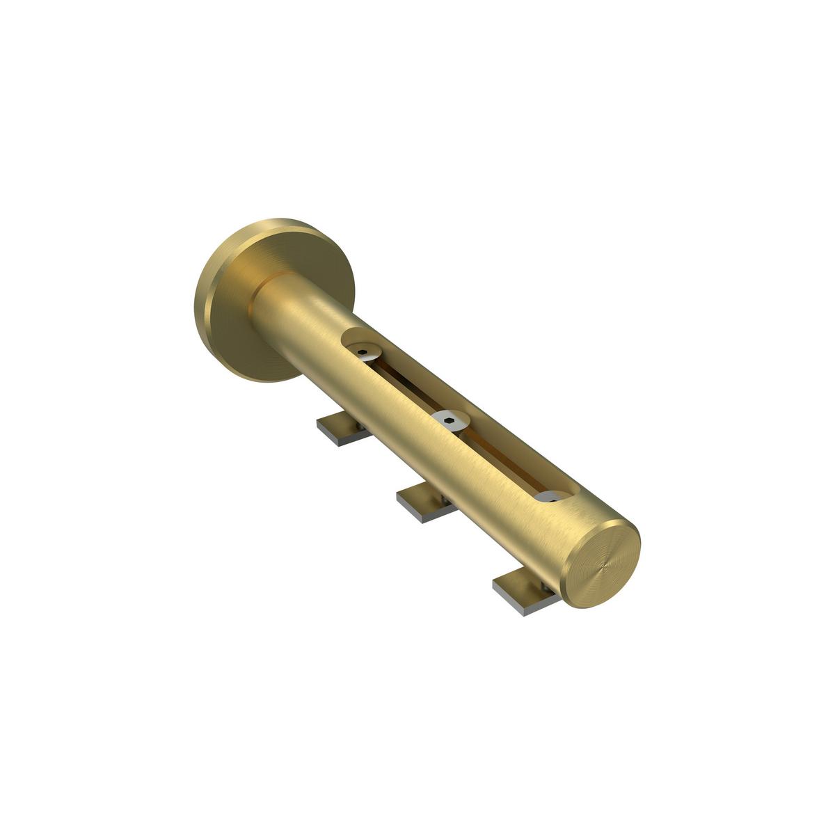 GARDINENSTANGE INNENLAUF Siteno Tanara 100 cm, 3-läufig, 20 mm Ø Messing-Optik - Messingfarben/Goldfarben, Metall (100cm) - INTERDECO