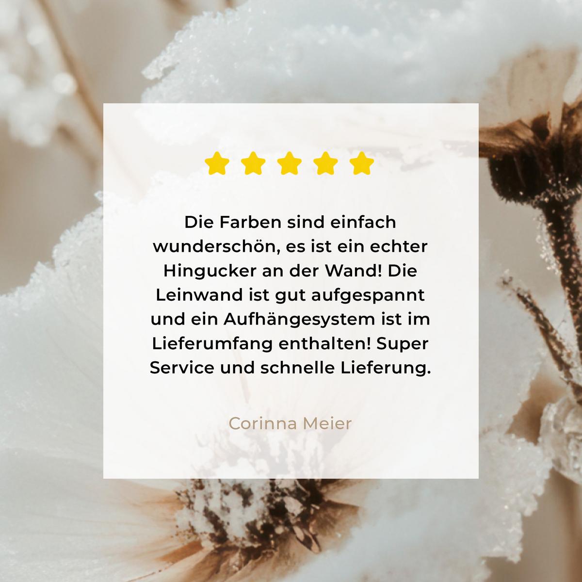 LEINWANDBILD Blumen - Winter - Weiß - Schnee - Beige Wandbild 40x30 cm - Creme, Textil (40/30cm) - MuchoWow