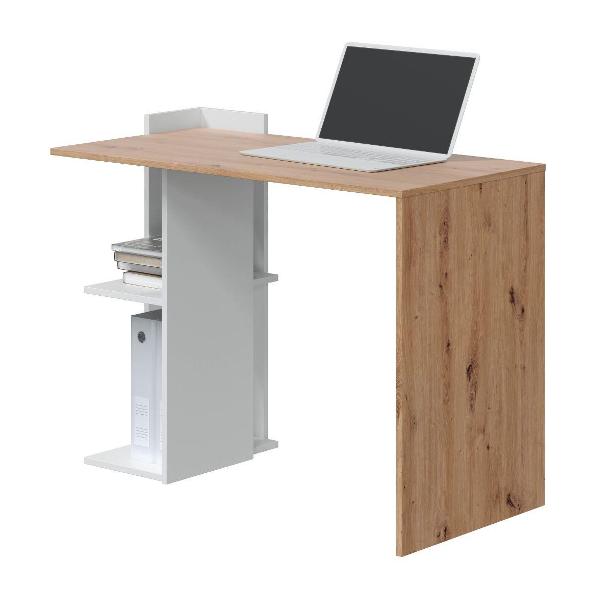 SCHREIBTISCH Kenia - L100 cm - Eschefarben, Holzwerkstoff (52/52/78cm) - Calicosy
