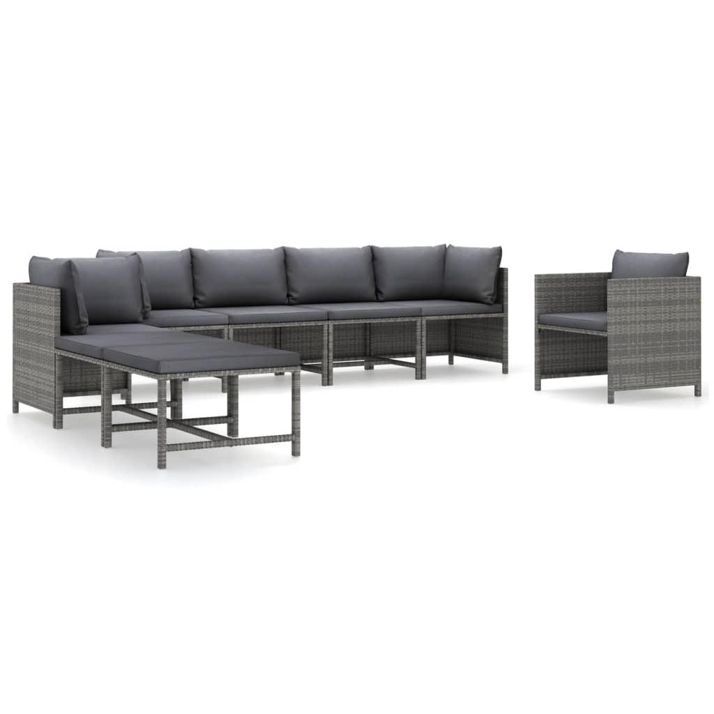 GARTENSET Reiff 8-teilig - Grau, Metall - Nettlife