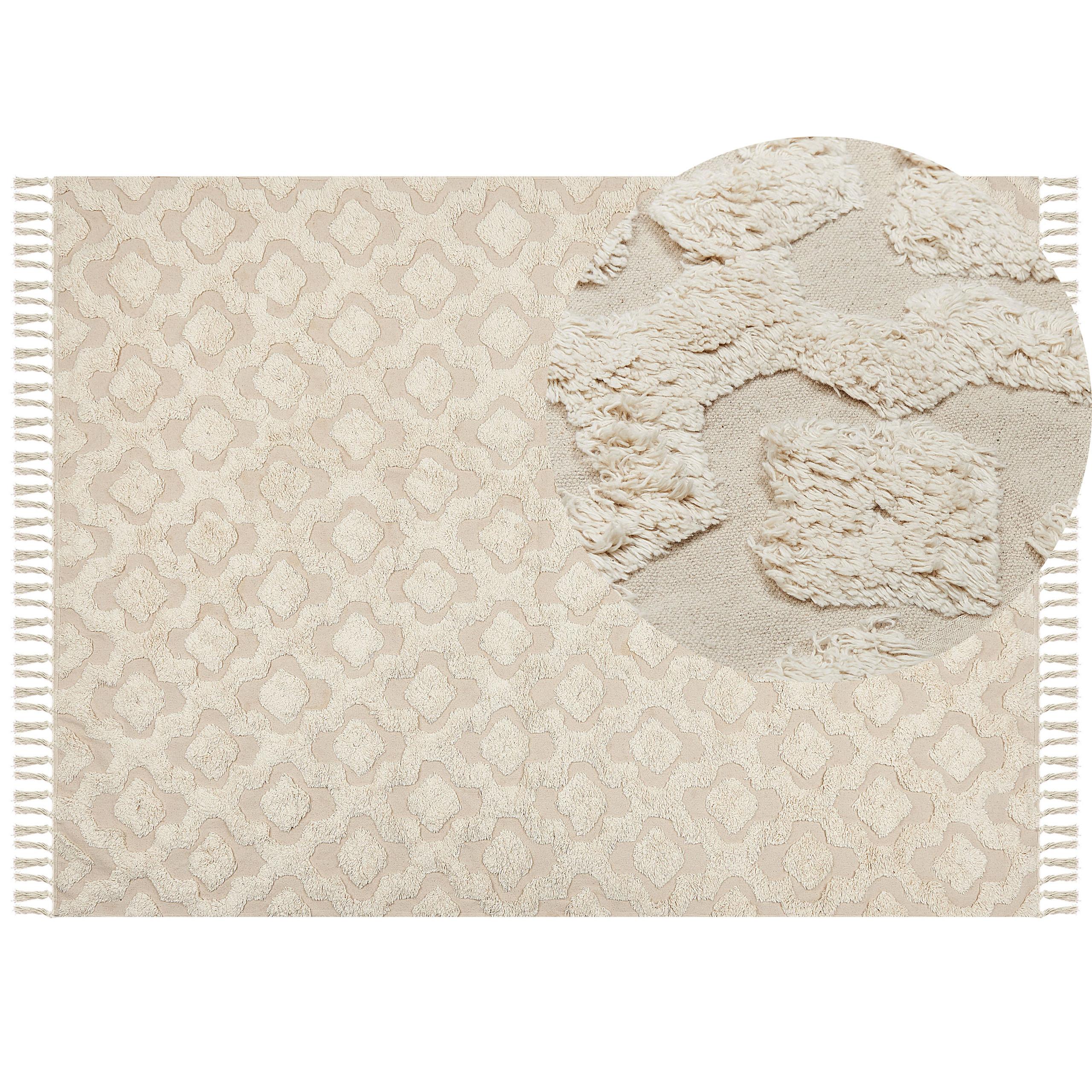 KURZFLOR-TEPPICH Aksaray 230/160 cm - Beige, Textil (160/230cm) - Beliani
