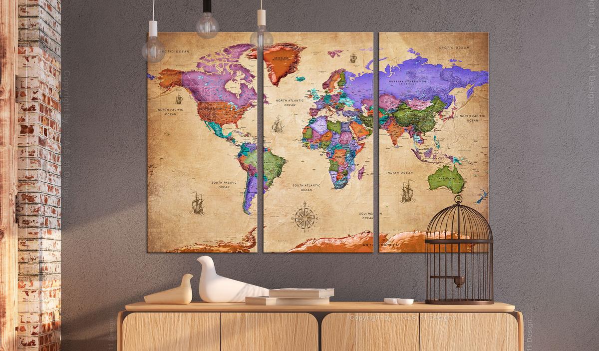 PINNWANDBILDER Bunt 120/80 cm - Multicolor, Naturmaterialien/Textil (120/80cm) - KUNSTLOFT