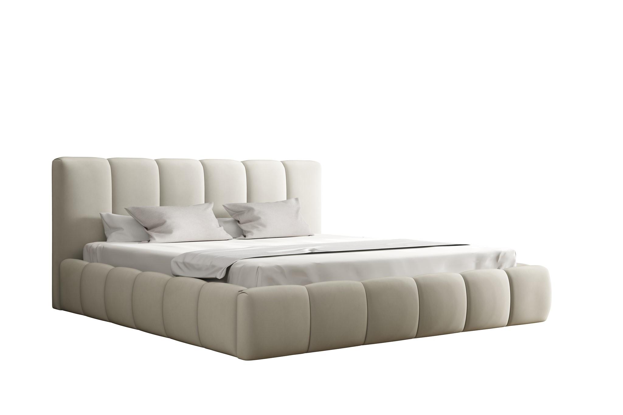 POLSTERBETT Giulia Magic Velvet - Beige, Holzwerkstoff/Textil (200/200cm) - Fun Möbel