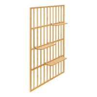 WANDREGAL Røst - Naturfarben, Naturmaterialen (80/120/13cm) - [en.casa]