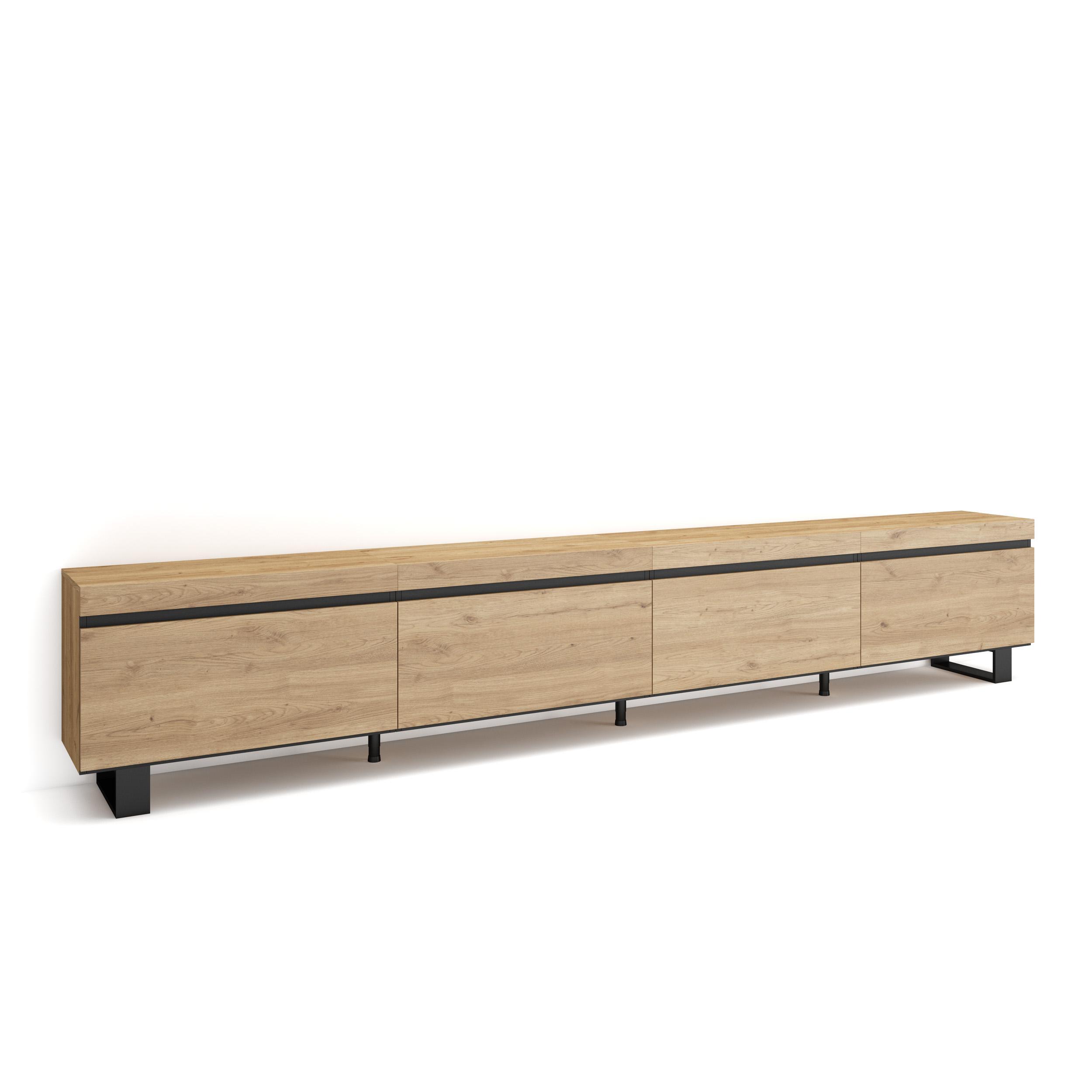 LOWBOARD, Tv-Schrank, Eiche, 320/35/57cm - Eichefarben, Holzwerkstoff (320/57/35cm) - Skraut Home