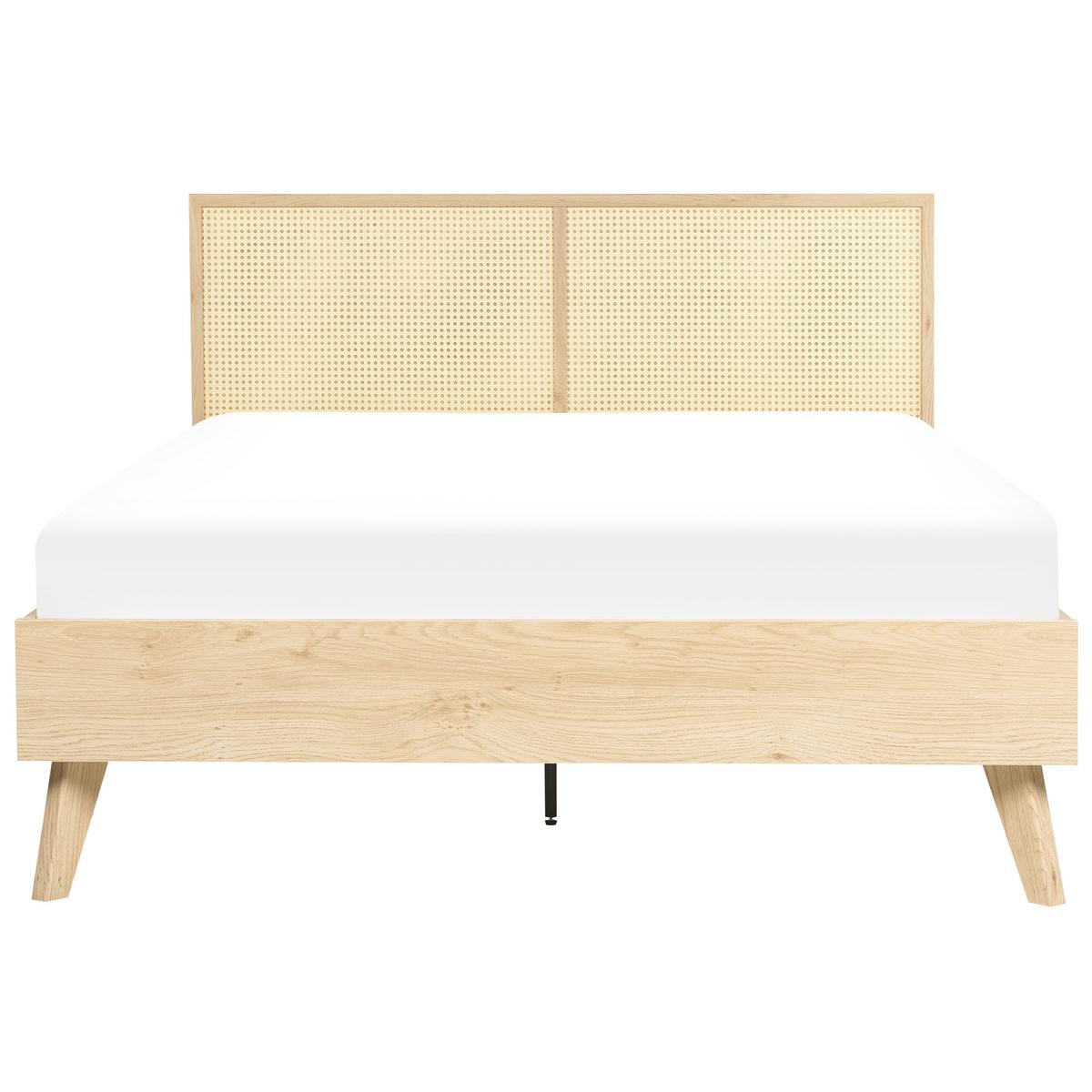 BETT 140/200cm Heller Holzfarbton Monpazier - Hellbraun, Naturmaterialien (140/200cm) - Beliani
