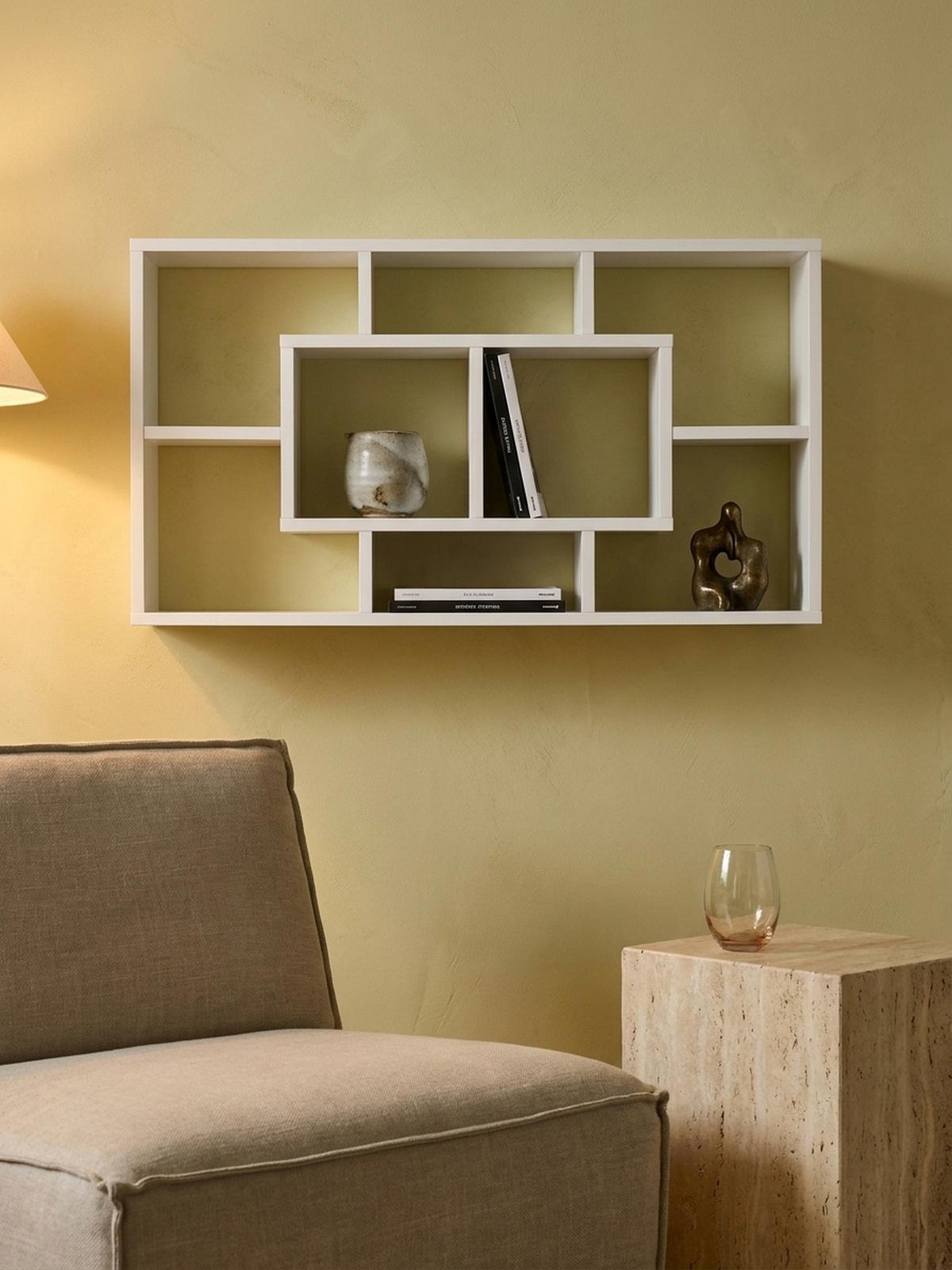 WANDREGAL RUR MDF Melaminbeschichtet Modern, Weiß 85x16x48 cm - Weiß, Holz (85/48/16cm) - KADIMA DESIGN