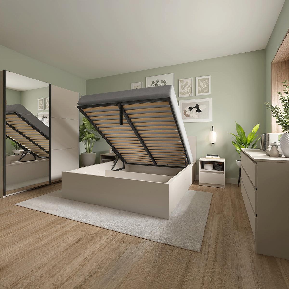 BOXBETT 160/200 Edwin Kaschmir - Beige, Holzwerkstoff (160/200cm) - Petits-meubles