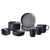 FRÜHSTÜCKSSET Jasper Schwarz 16-tlg. - Schwarz, Keramik (2/2/2cm) - Ritzenhoff Breker