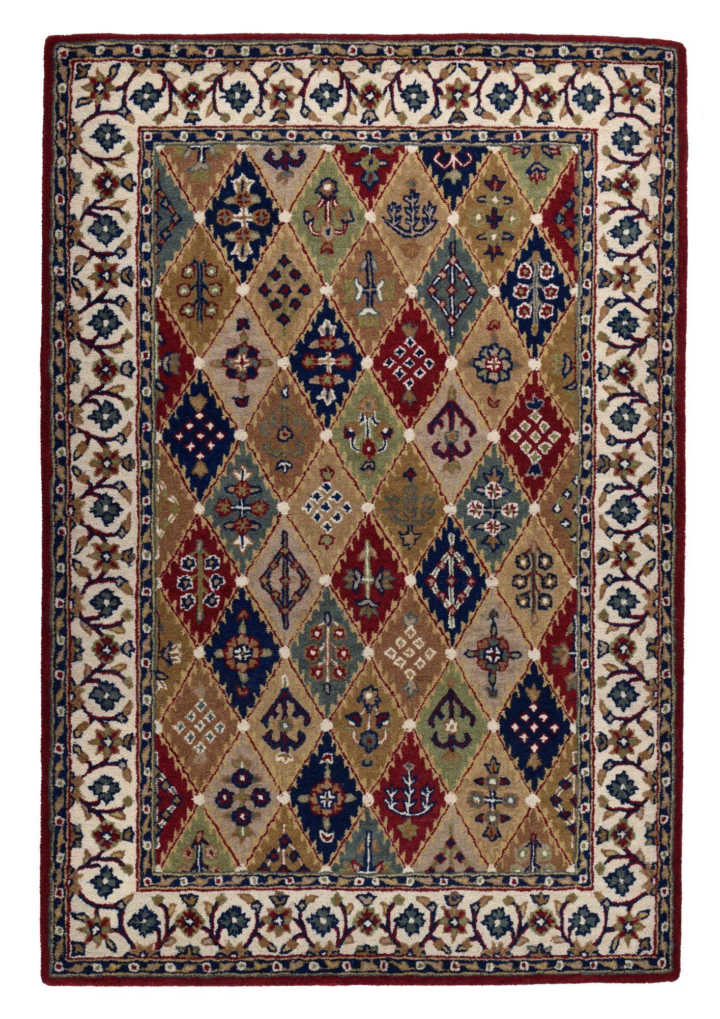 HANDTUFTTEPPICH Royal Ziegler 60x90 cm - Rot, Textil (60/90cm) - THEKO