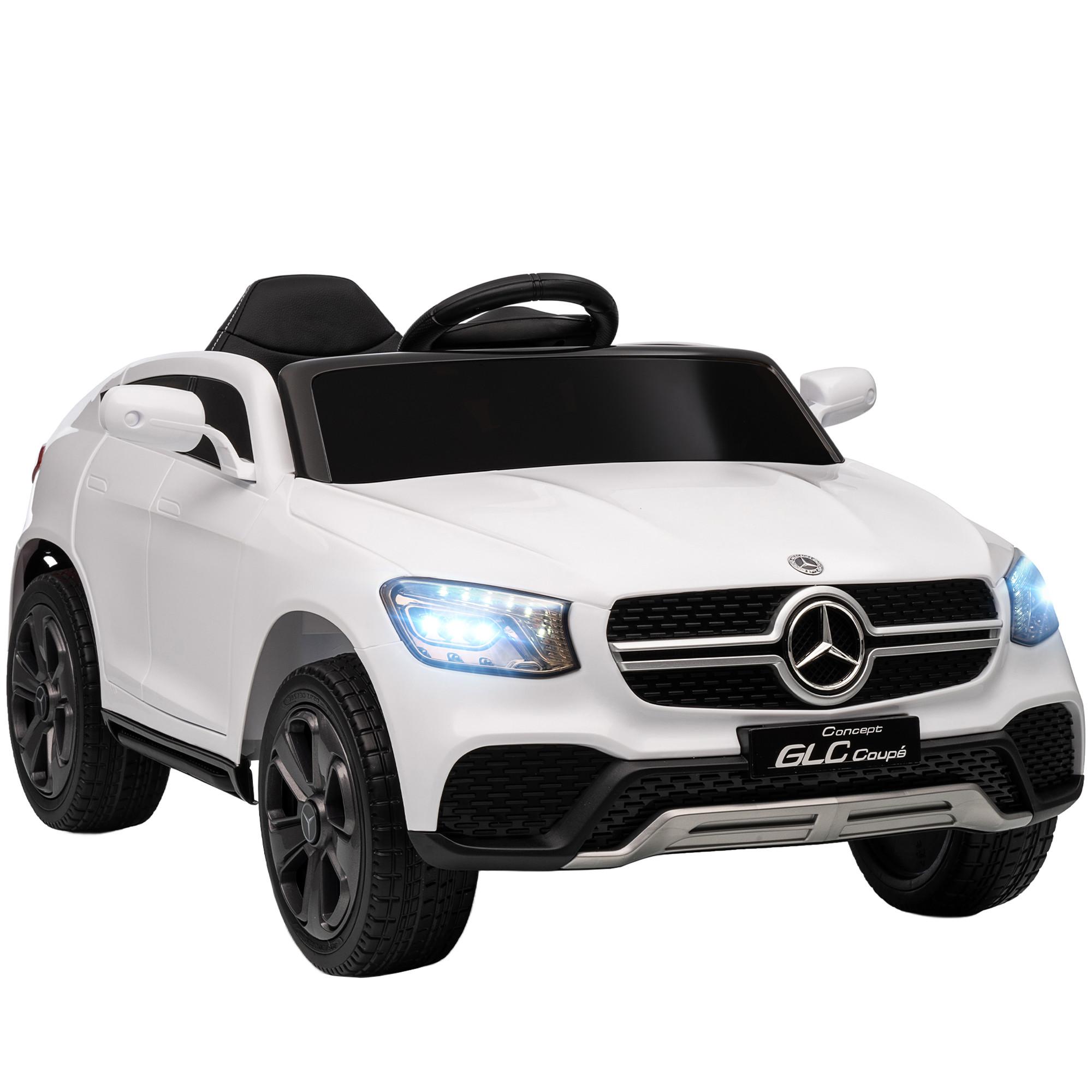 KINDER-ELEKTROAUTO Kunststoff Metall Weiß - Weiß, Kunststoff (105/68/50cm) - AIYAPLAY