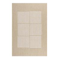 TEPPICH Premium en Vinyle Weiße Linien 140x200 cm - Eichefarben, Kunststoff (140/200cm) - STORESDECO