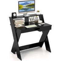 ARBEITSTISCH 94cm Schwarz - Schwarz, Holz (61/90/94cm) - COSTWAY