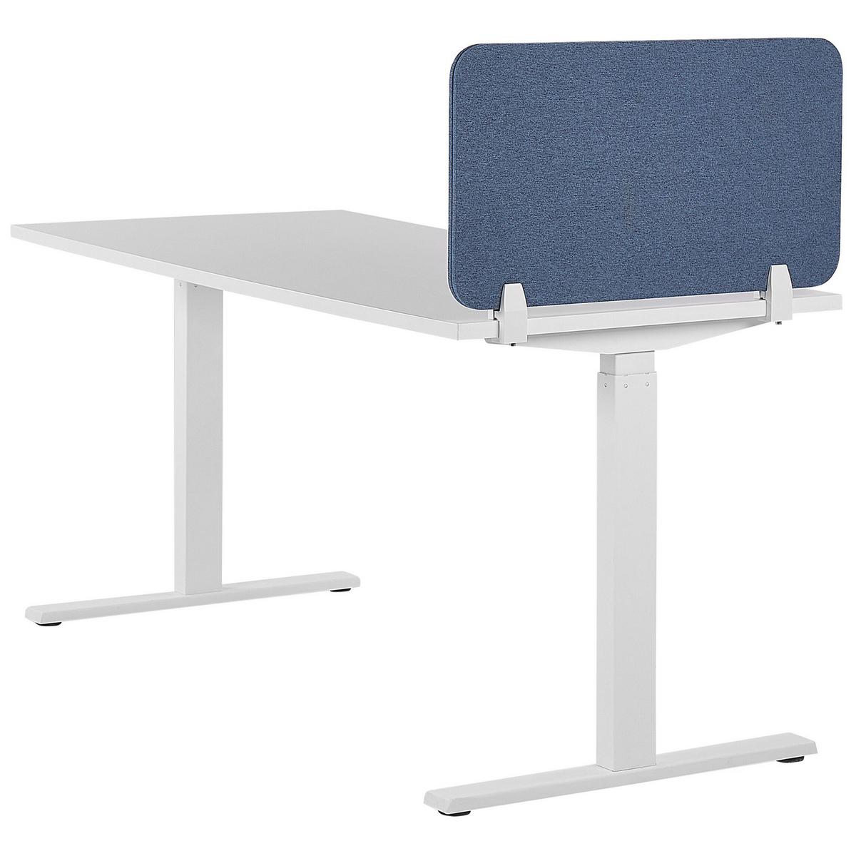 SCHREIBTISCHTRENNWAND 72 x 40 cm Blau Wally - Blau, Textil (72/40/2cm) - Beliani