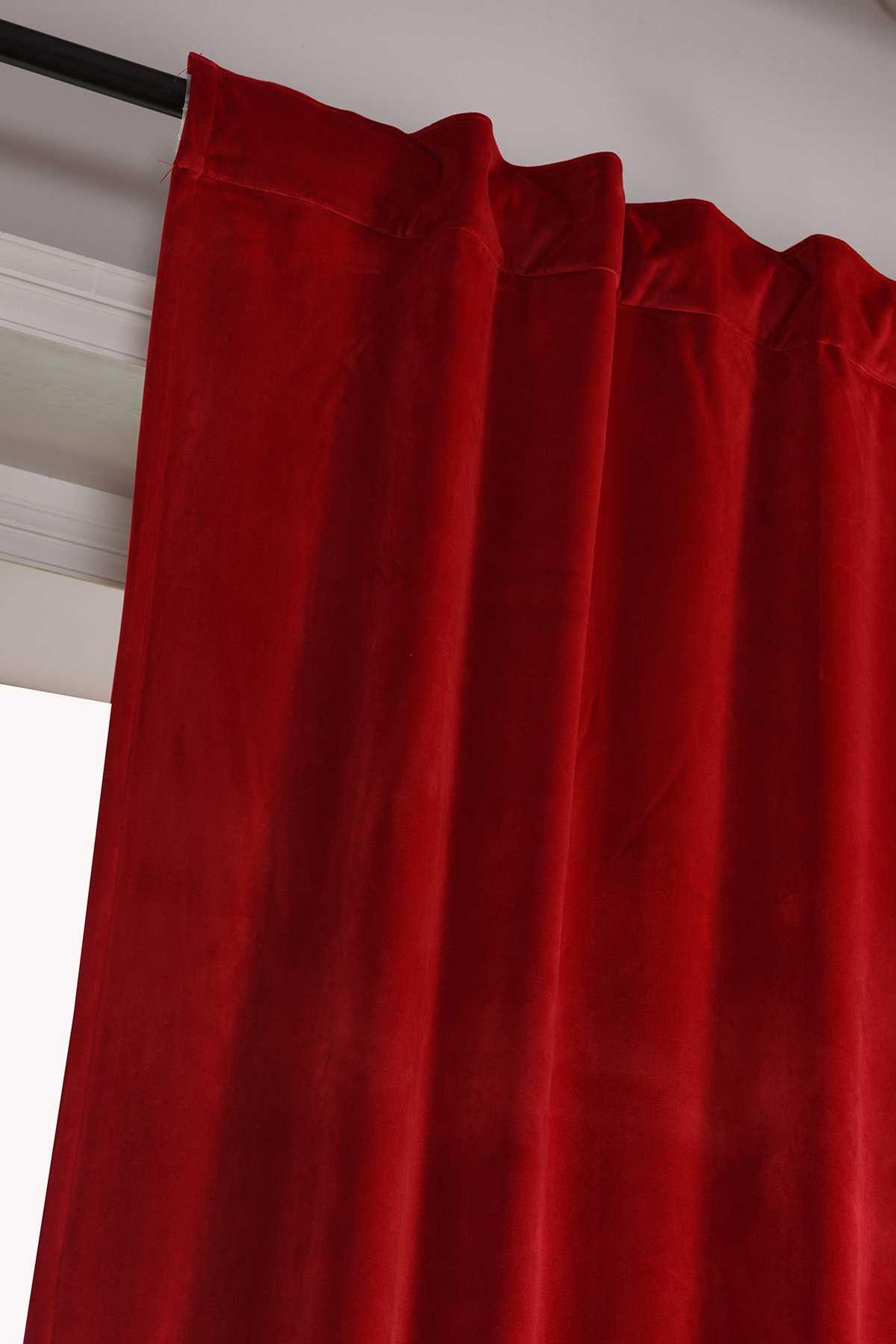 VORHANG 2ER SET MILANO HxB 280x135 cm Rot - Hellrot, Textil (135/280cm) - Gardinenbox