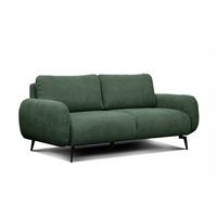 SOFA FEBE 3-Sitzer, olivgrün - Schwarz/Olivgrün, Holz/Textil (190/82/96cm) - Wozimo
