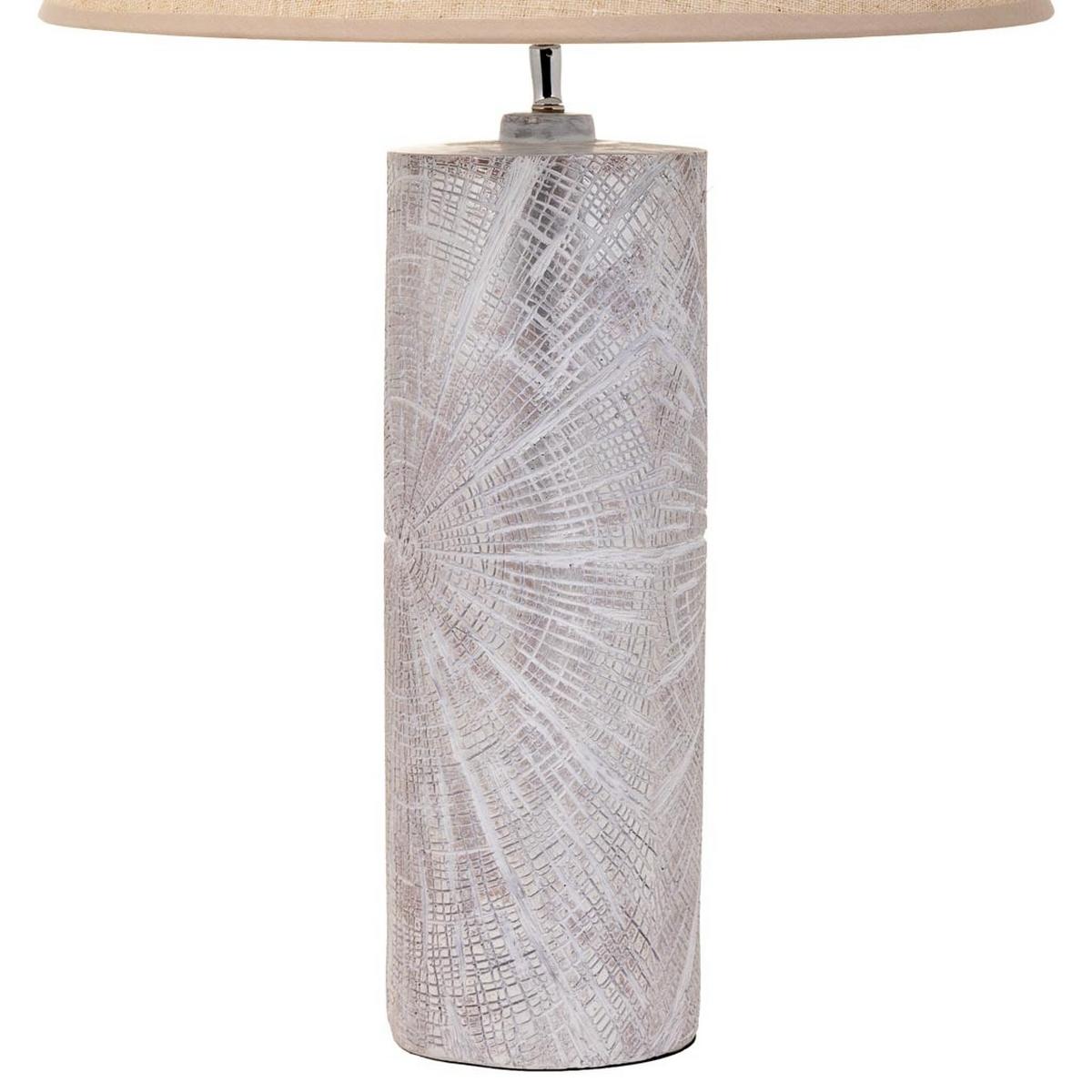 LAMPE aus Polyresin, weiß - Weiß, Stein (14.5/14.5/51cm) - Wanderlust