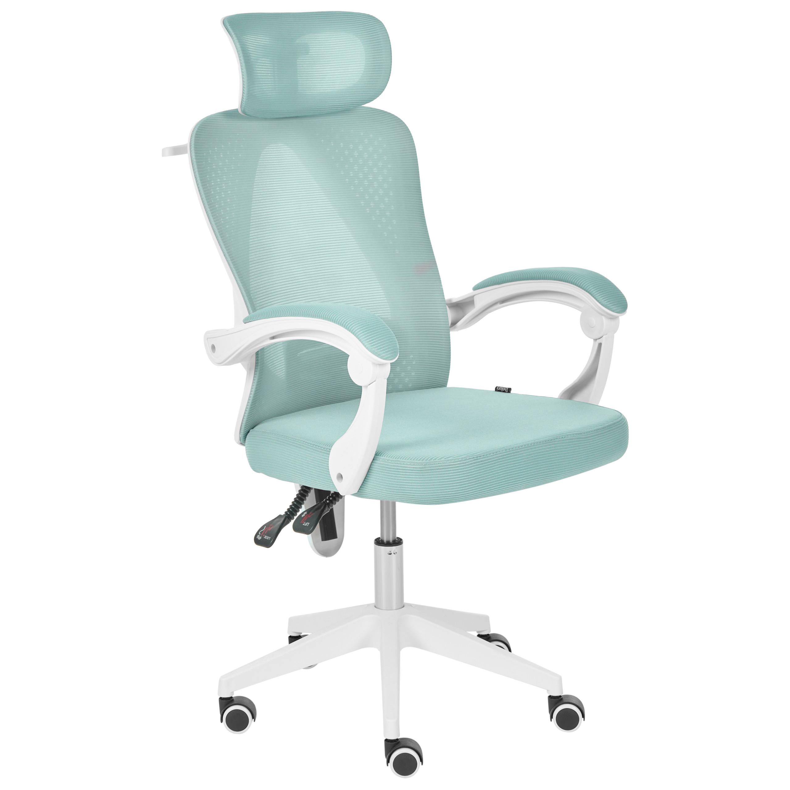 BÜROSTUHL Mintgrün Seranev - Mintgrün, Textil (60/115/60cm) - Beliani