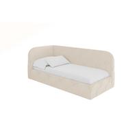 EINZELLBETT Jugendbett mit Bettkasten, Rechts - ELRY 100x200 Beige - Kaschmir, Holzwerkstoff/Textil (100/200cm) - ALTDECOR