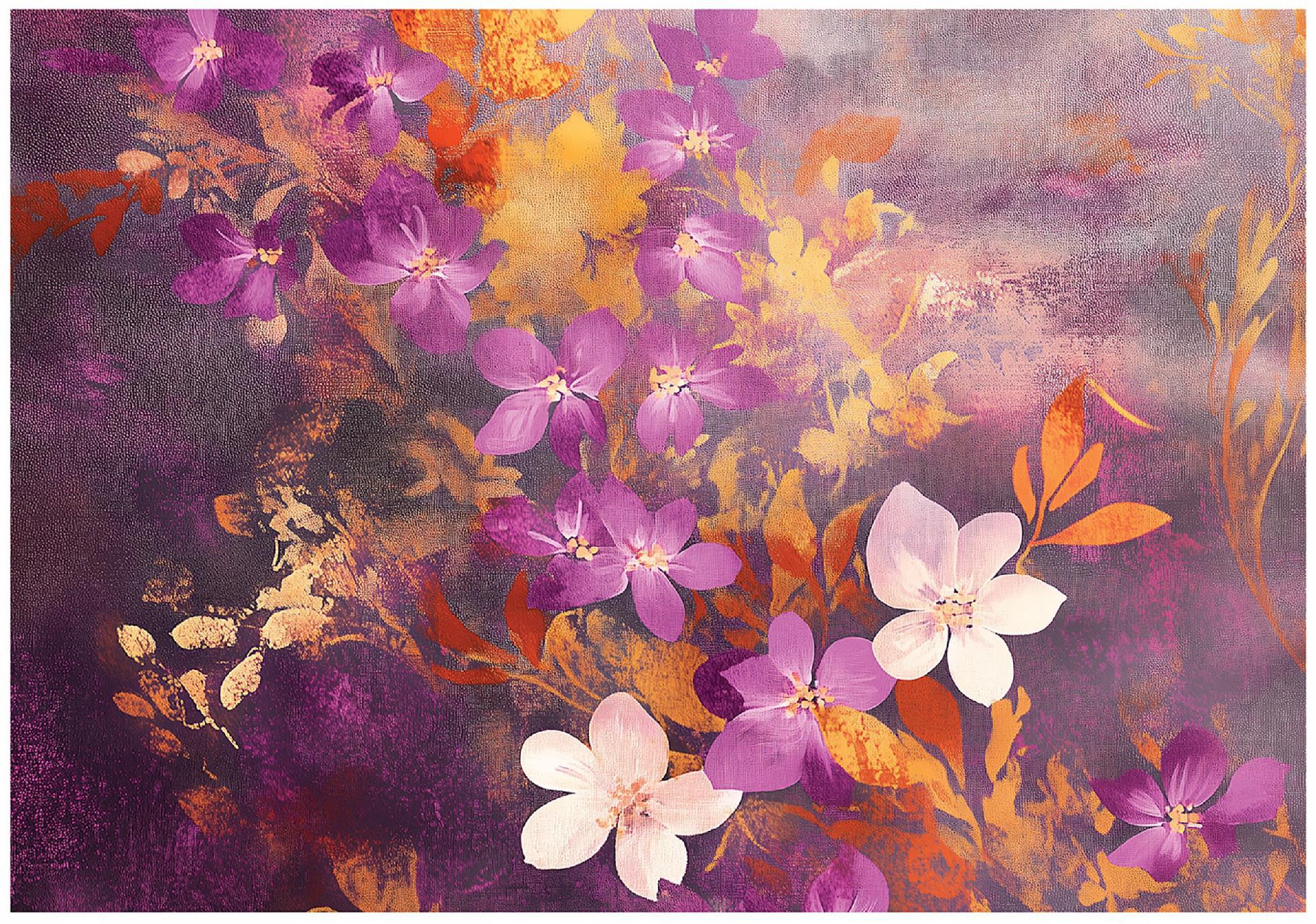 FOTOTAPETE Blumen Rosen Schlafzimmer Vlies Tapete 350x250 - Multicolor, Papier (350/250cm) - Wallarena