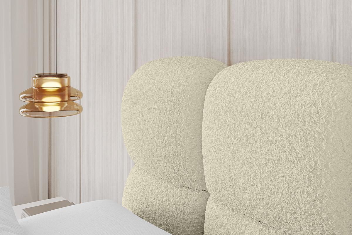 POLSTERBETT mit Bettkasten, Fußteil und Lattenrost, Bett mit Matratze H3/H4 - NOMA-Z 180x200 Beige - Taupe, Holzwerkstoff/Textil (180/200cm) - ALTDECOR