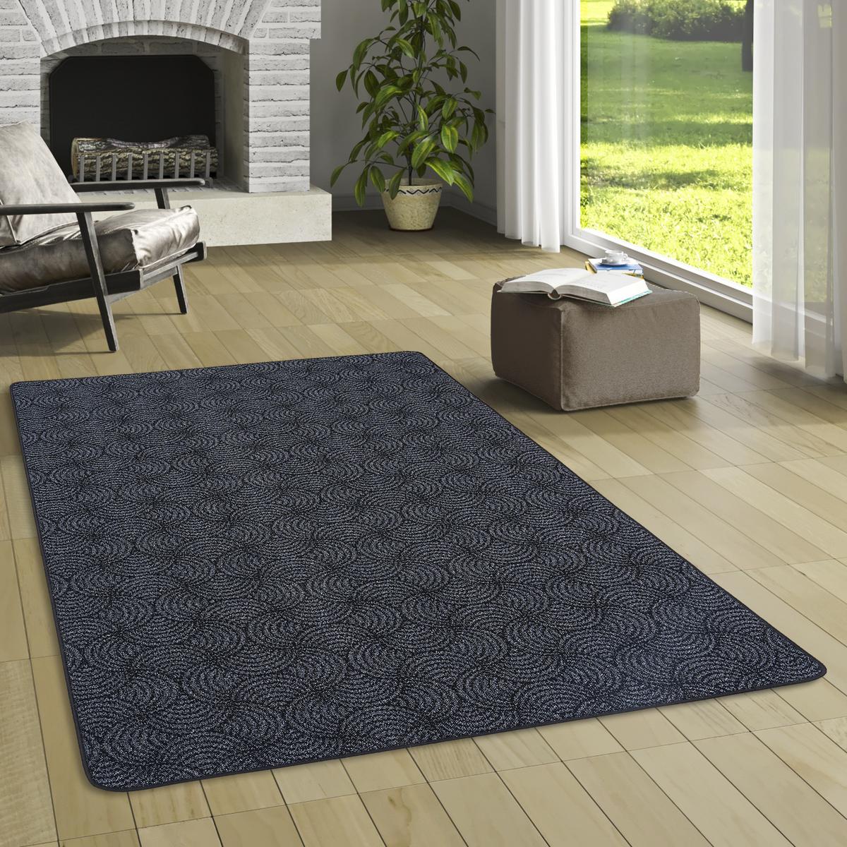 FEINSCHLINGE DESIGNER TEPPICH CIRCLE - Schwarz, Textil (133/133cm) - Snapstyle