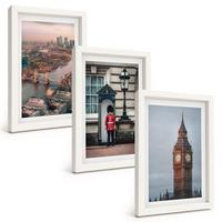 BILDER SET 3er Set - 20x30 cm Weißer Rahmen - London Bridge Guardian Big Ben - Weiß, Kunststoff (20/30cm) - TULUP