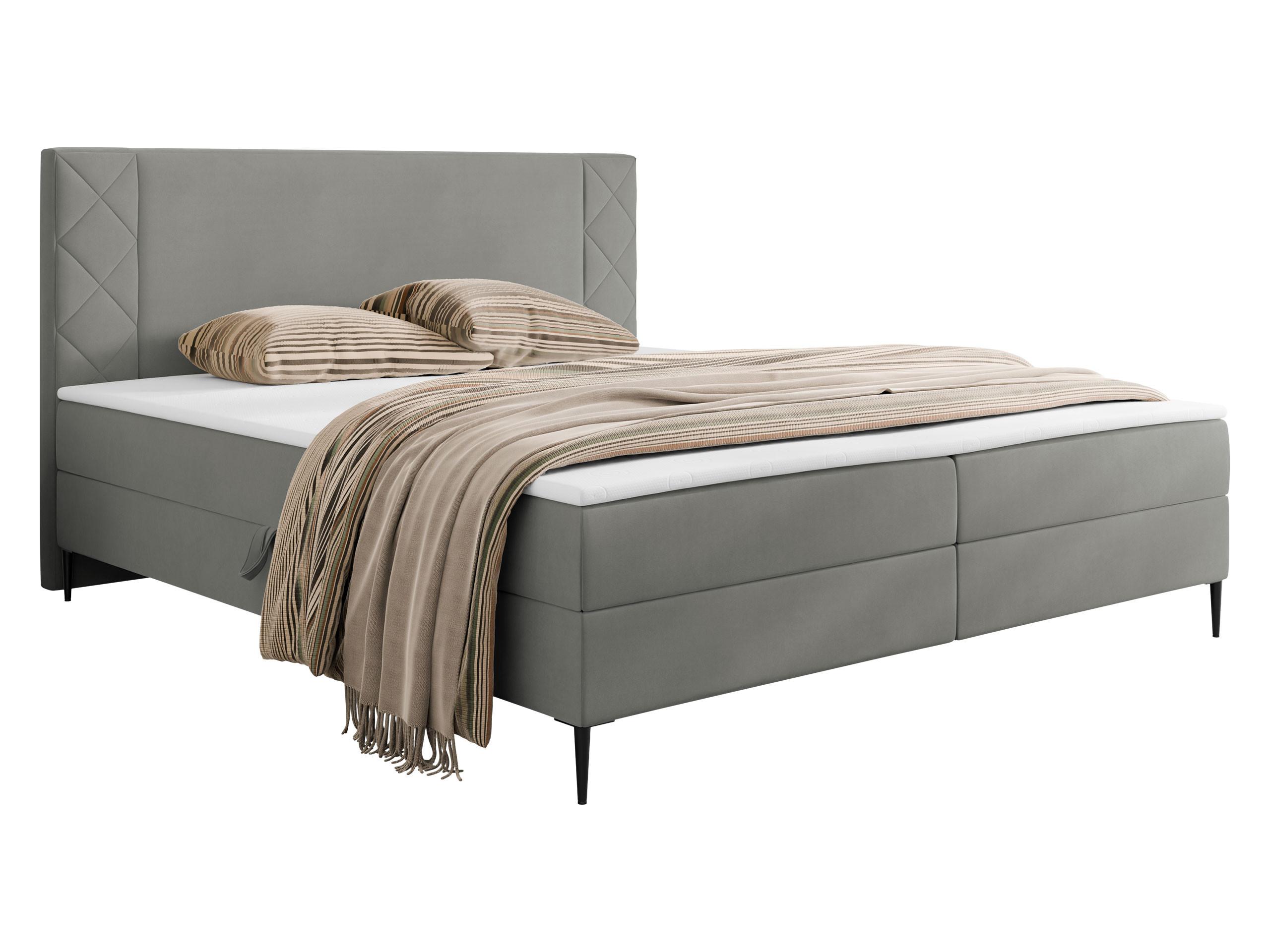 BOXBETT Portes - H3 - Schwarz/Grau, Holzwerkstoff/Textil (160/200cm) - MIRJAN24