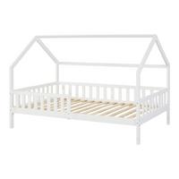HAUSBETT Ydre - Weiß, Holz (120/200cm) - [en.casa]