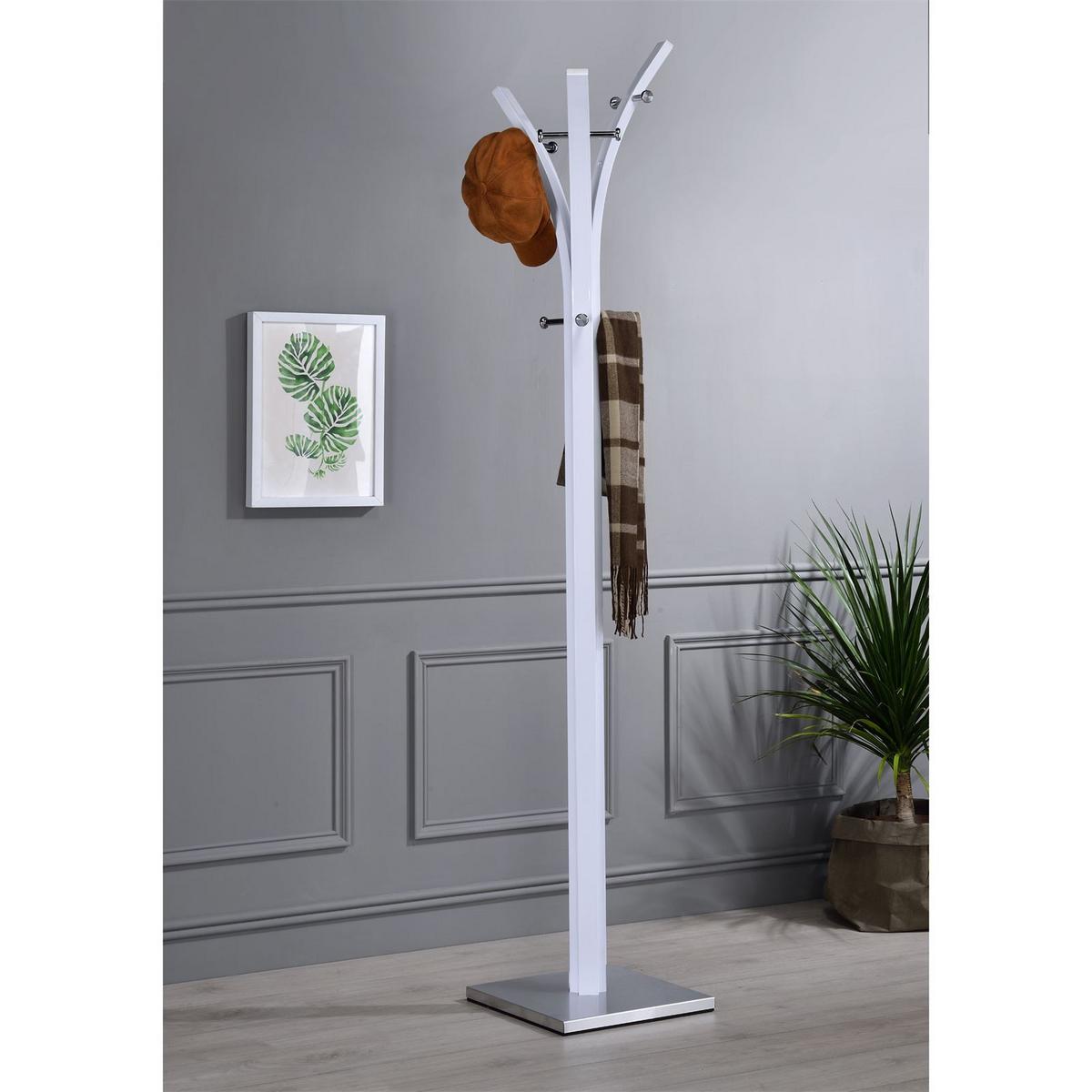 GARDEROBENSTÄNDER DENIS weiß - Weiß, Metall (35/183/35cm) - IDIMEX