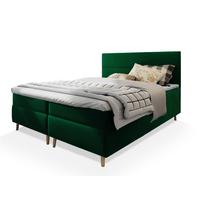 BOXBETT SANTA 180x200 cm mit Matratze und Topper - Grün - Grün, Holz (180/200cm) - MASSENO